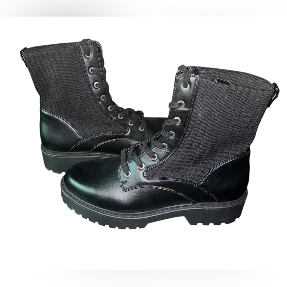 Calvin Klein Black Lace-Up Boots